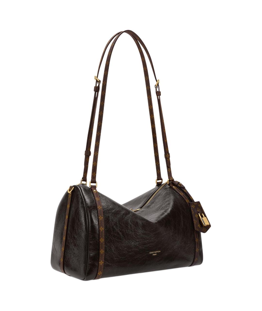 LOUIS VUITTON Коричневая кожаная сумка через плечо, фото 3