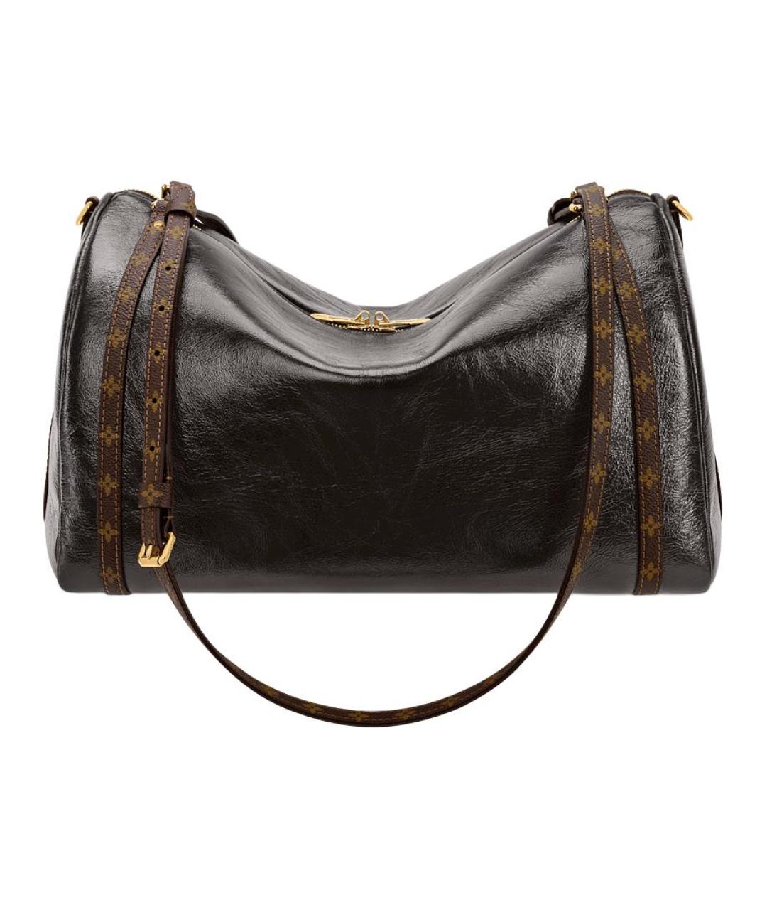 LOUIS VUITTON Коричневая кожаная сумка через плечо, фото 4