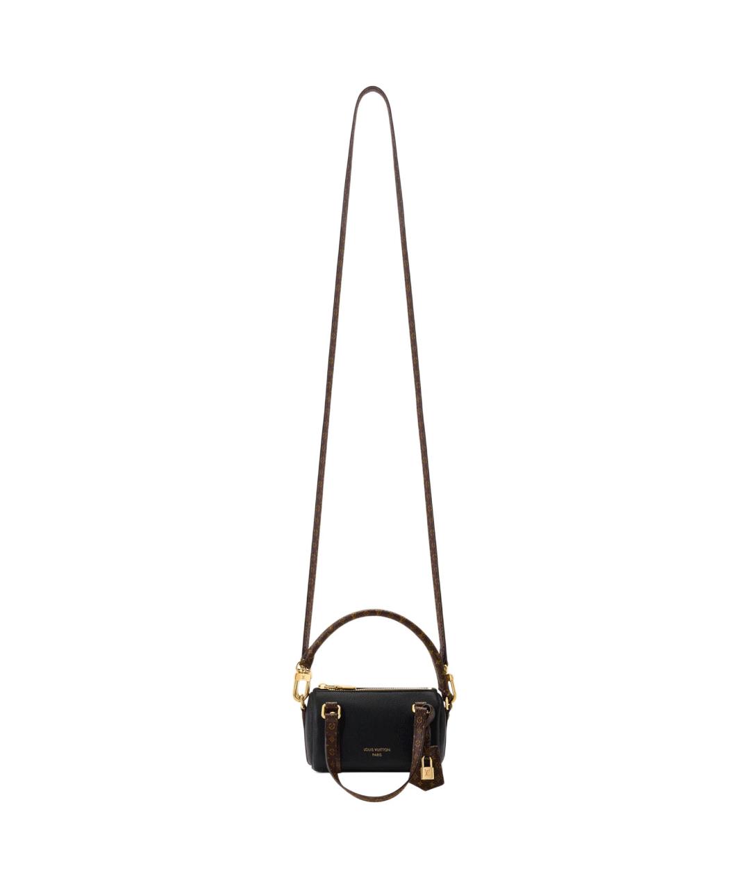 LOUIS VUITTON Черная кожаная сумка через плечо, фото 2
