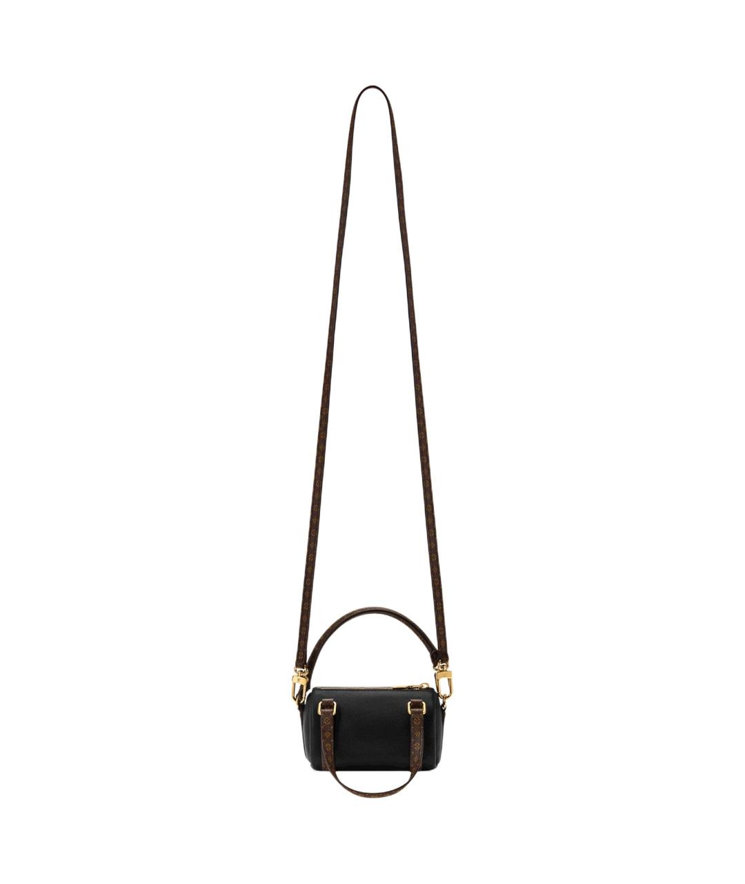 LOUIS VUITTON Черная кожаная сумка через плечо, фото 3