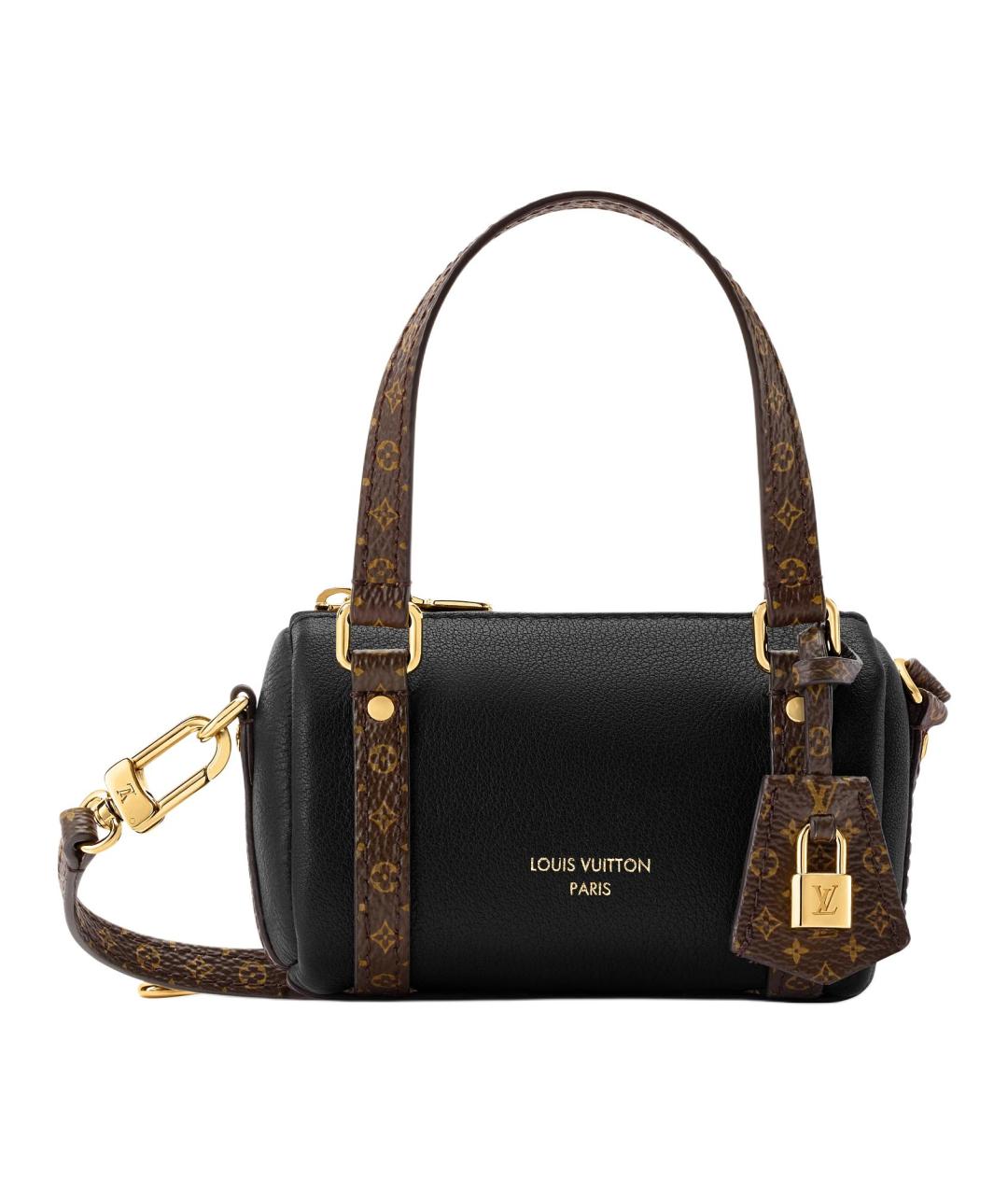 LOUIS VUITTON Черная кожаная сумка через плечо, фото 1