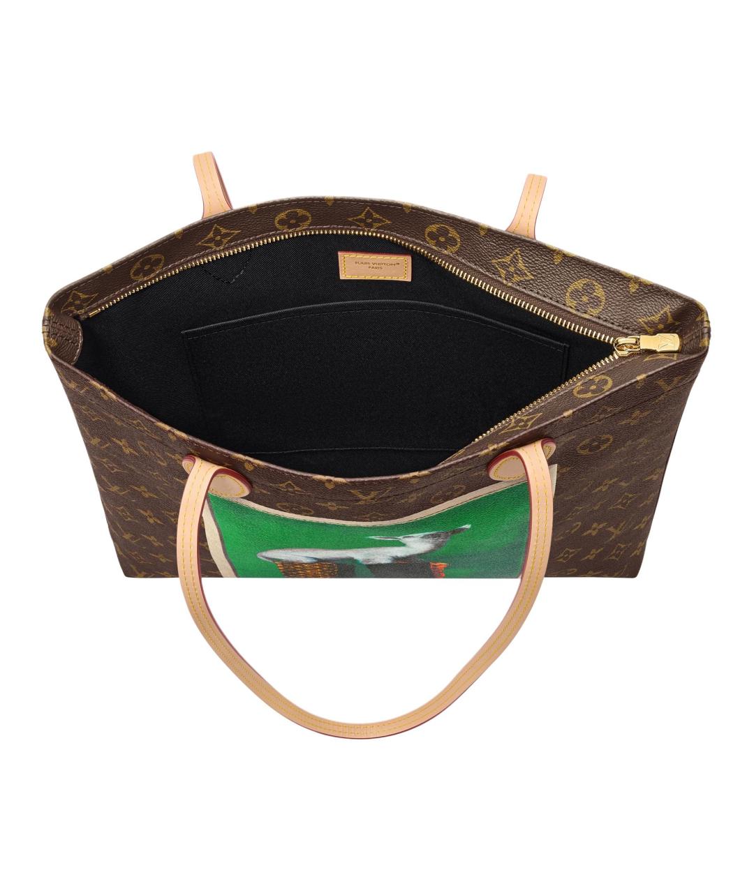 LOUIS VUITTON Коричневая сумка тоут из канвы, фото 4