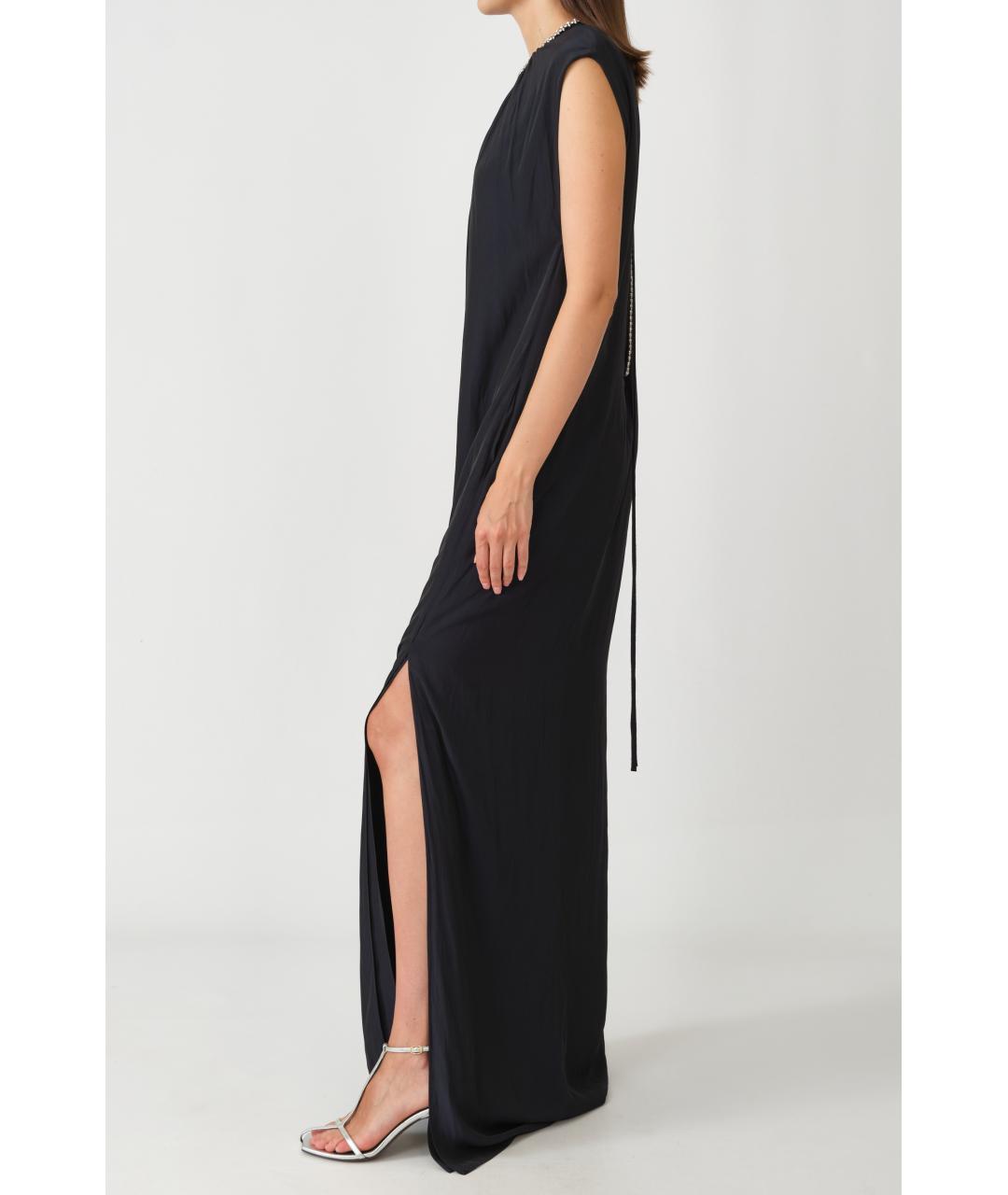 LANVIN Темно-синее полиэстеровое вечернее платье, фото 3
