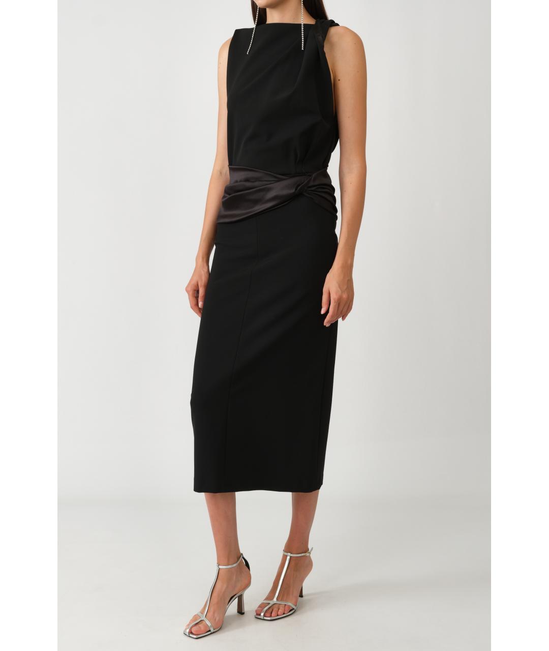 LANVIN Черное вискозное вечернее платье, фото 7