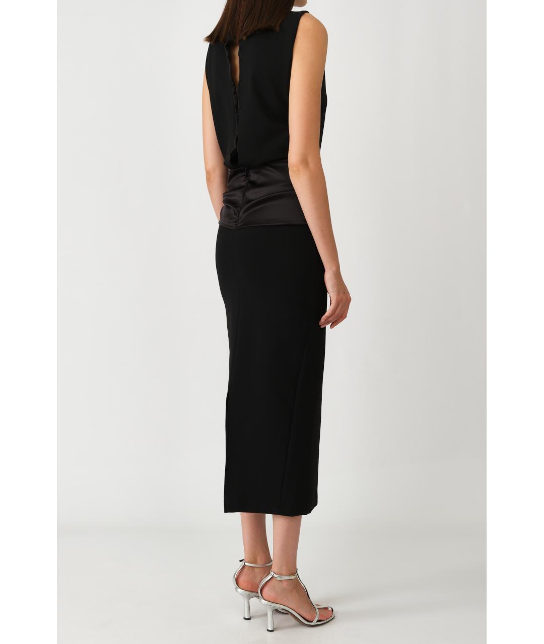 LANVIN Черное вискозное вечернее платье, фото 4