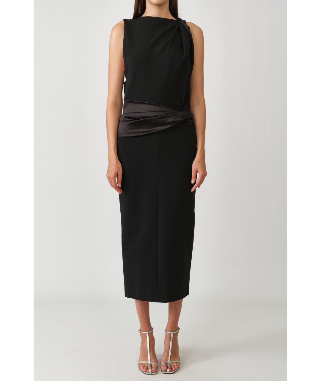 LANVIN Черное вискозное вечернее платье, фото 8