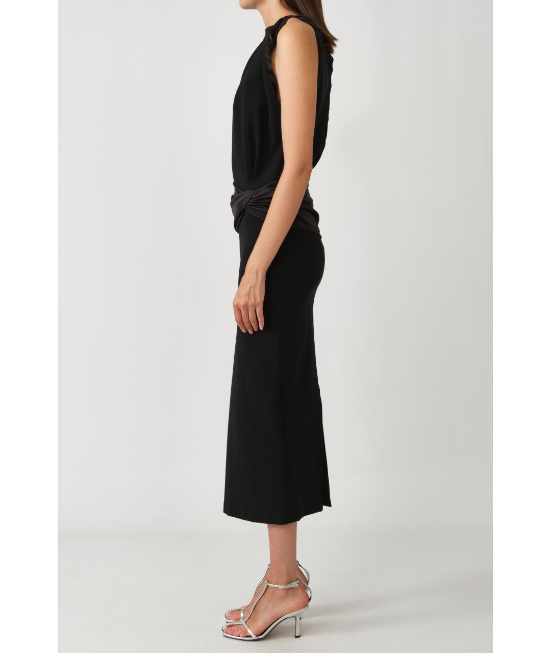 LANVIN Черное вискозное вечернее платье, фото 3