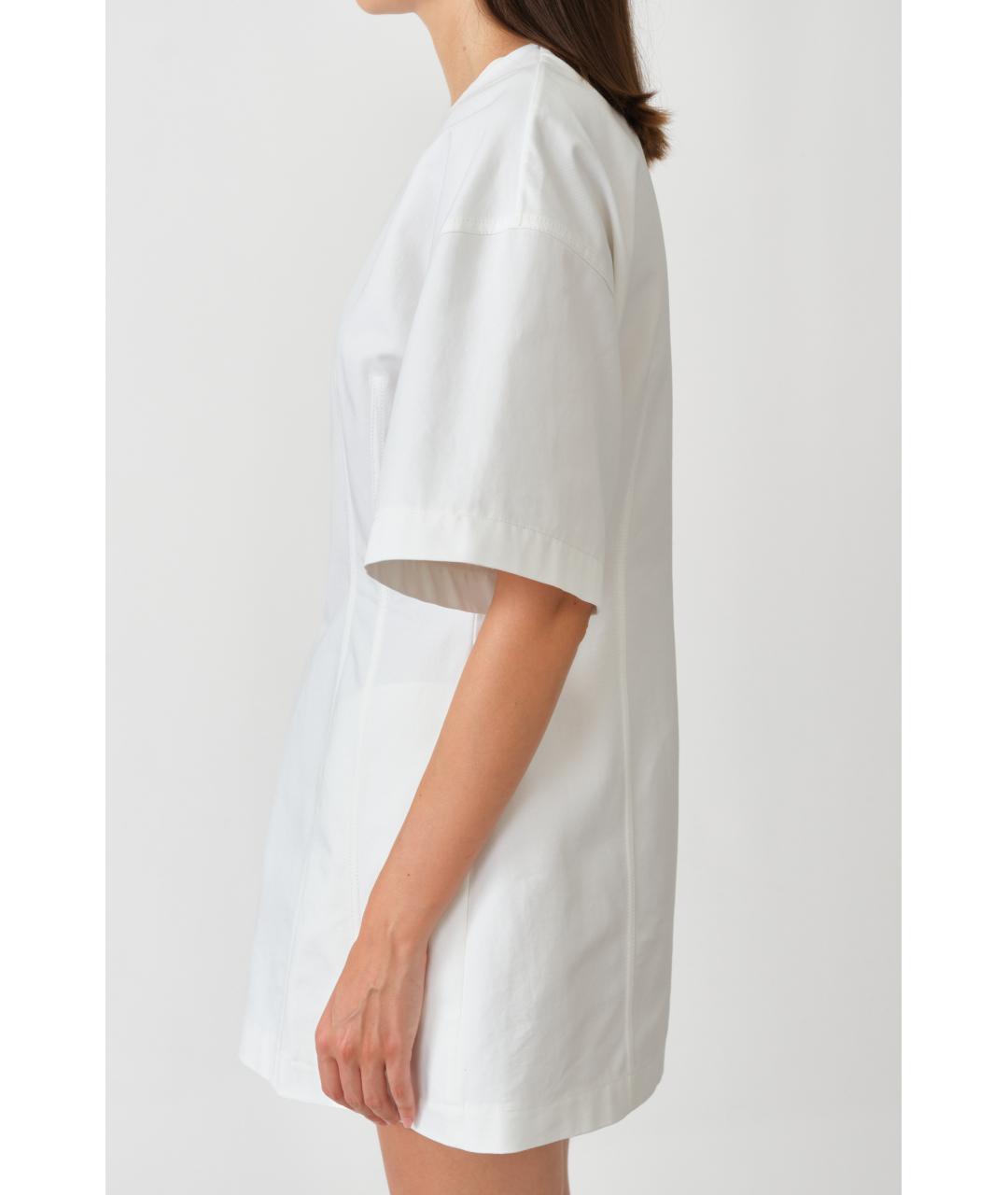 Carven Белое хлопковое повседневное платье, фото 3