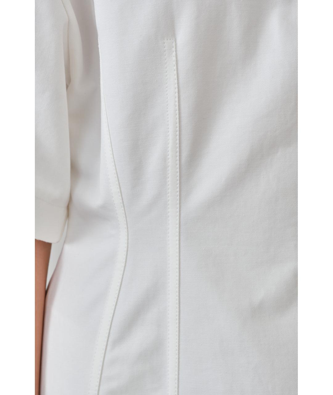 Carven Белое хлопковое повседневное платье, фото 7