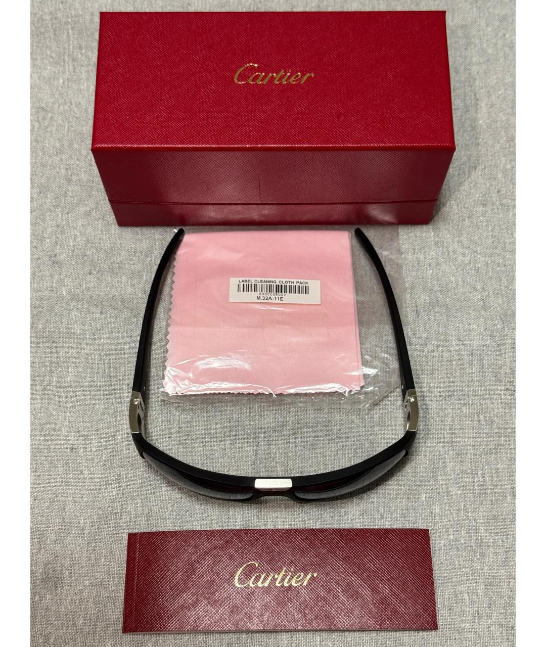 CARTIER Черные пластиковые солнцезащитные очки, фото 3