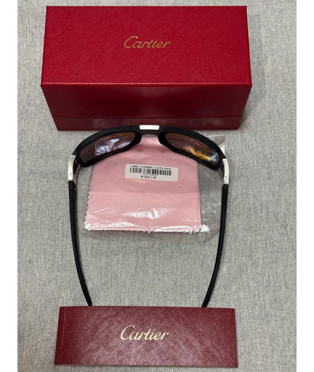 CARTIER Черные пластиковые солнцезащитные очки, фото 2