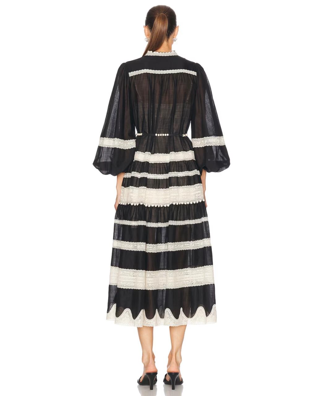 ZIMMERMANN Черное хлопковое коктейльное платье, фото 8