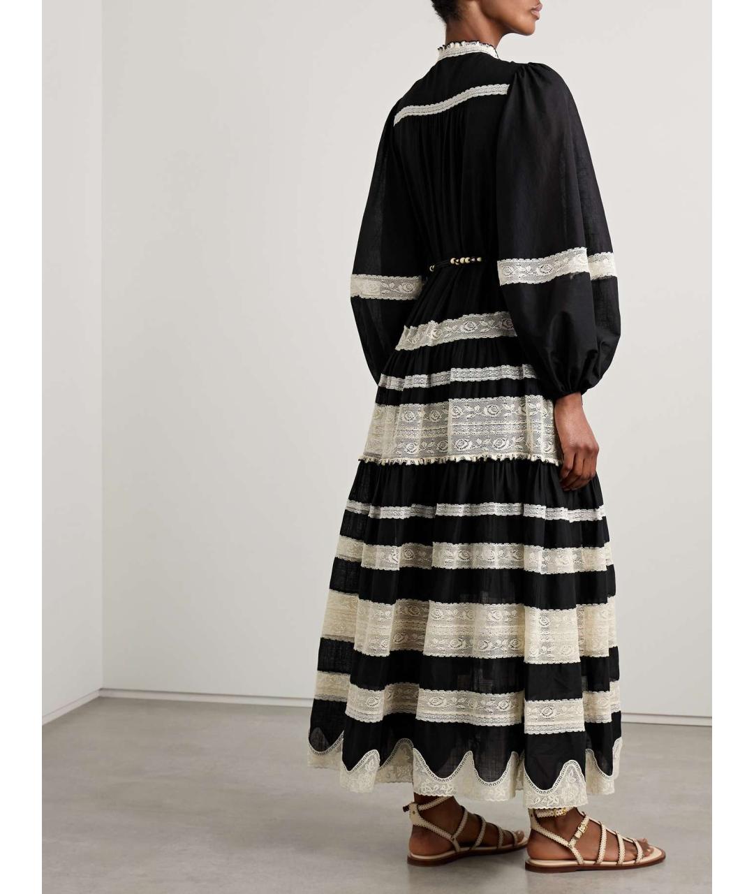 ZIMMERMANN Черное хлопковое коктейльное платье, фото 3