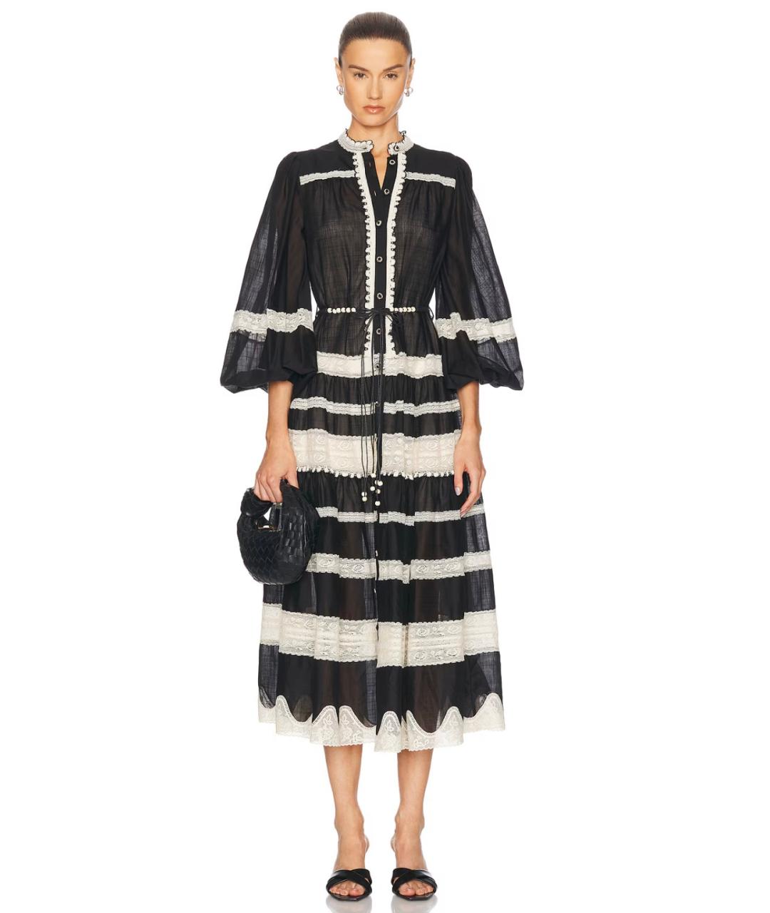 ZIMMERMANN Черное хлопковое коктейльное платье, фото 6