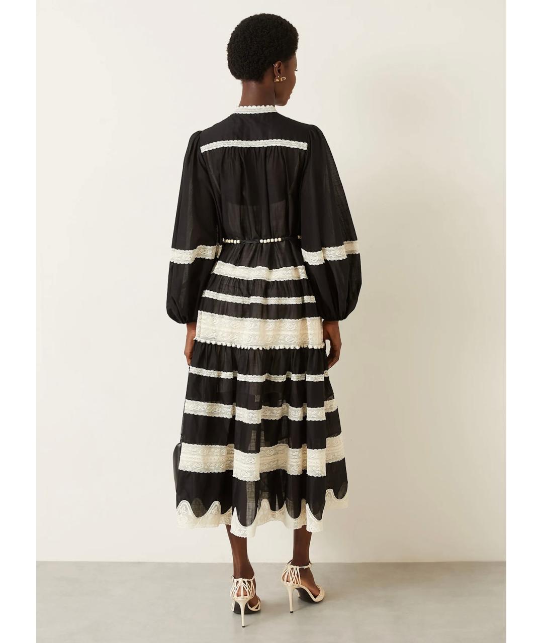 ZIMMERMANN Черное хлопковое коктейльное платье, фото 5