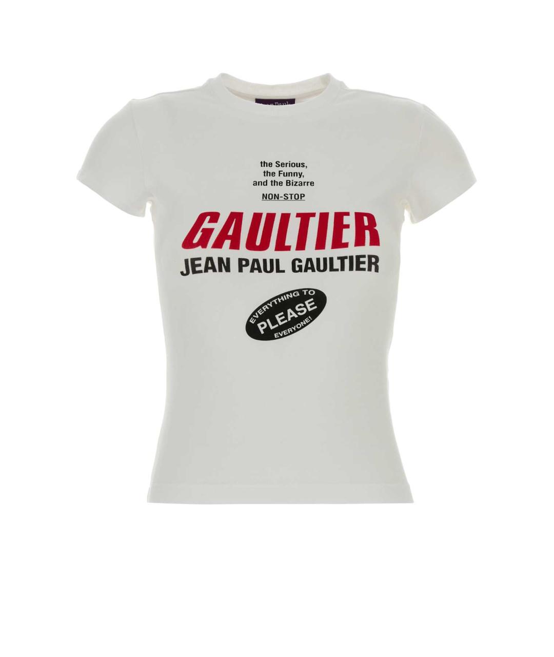JEAN PAUL GAULTIER Белая хлопковая футболка, фото 1