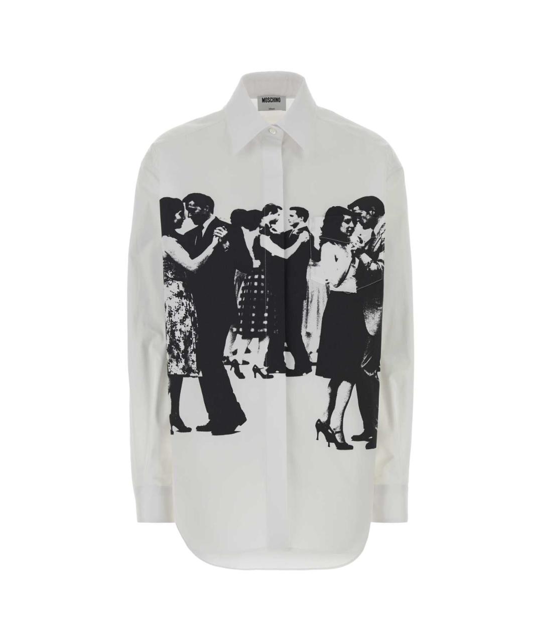 MOSCHINO Белая хлопковая рубашка, фото 1