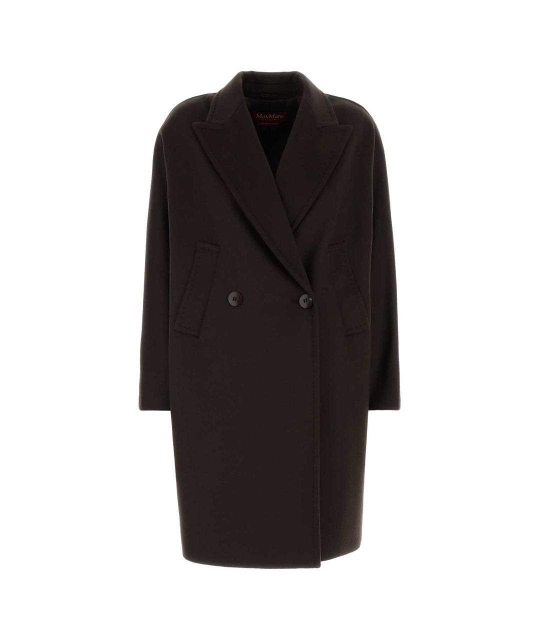 MAX MARA STUDIO Коричневое шерстяное пальто, фото 1