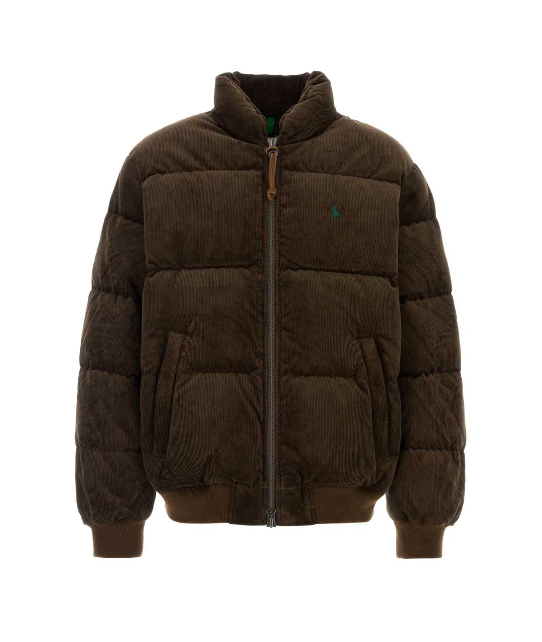 POLO RALPH LAUREN Коричневый хлопковый пуховик, фото 1