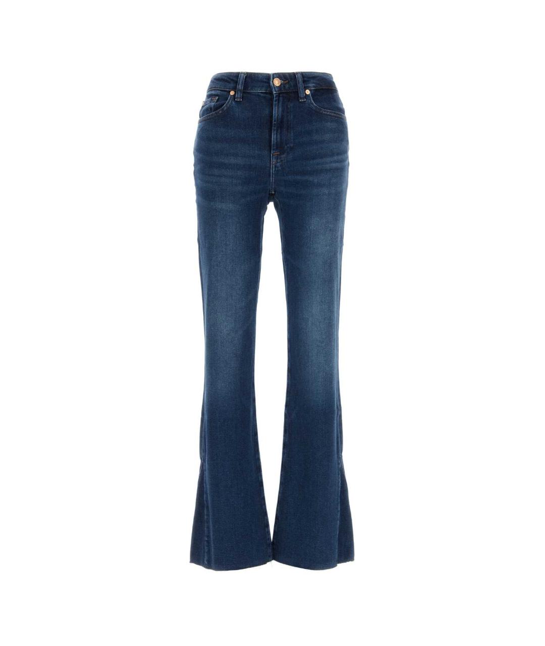 7 FOR ALL MANKIND Синие хлопковые джинсы клеш, фото 1