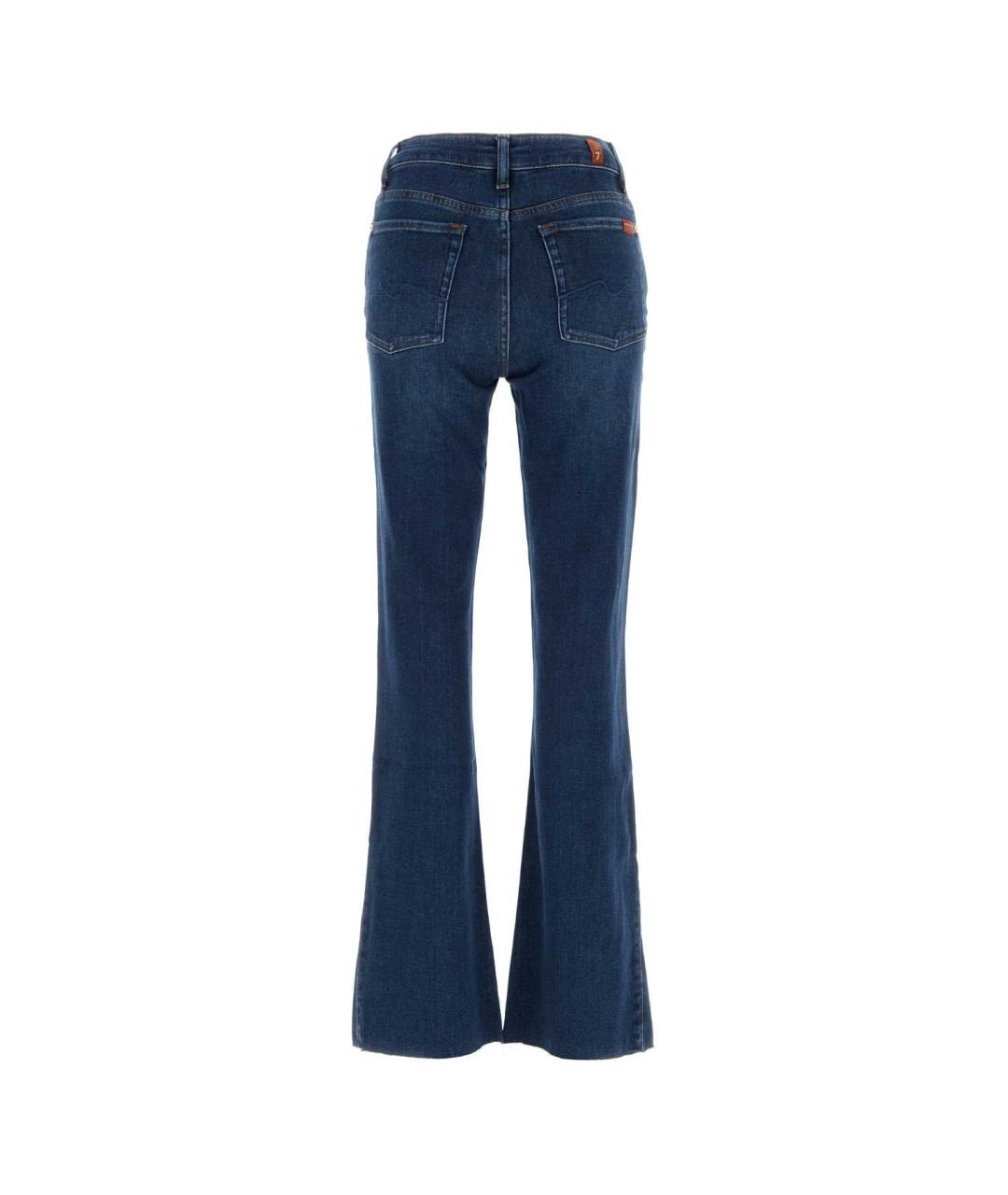 7 FOR ALL MANKIND Синие хлопковые джинсы клеш, фото 2