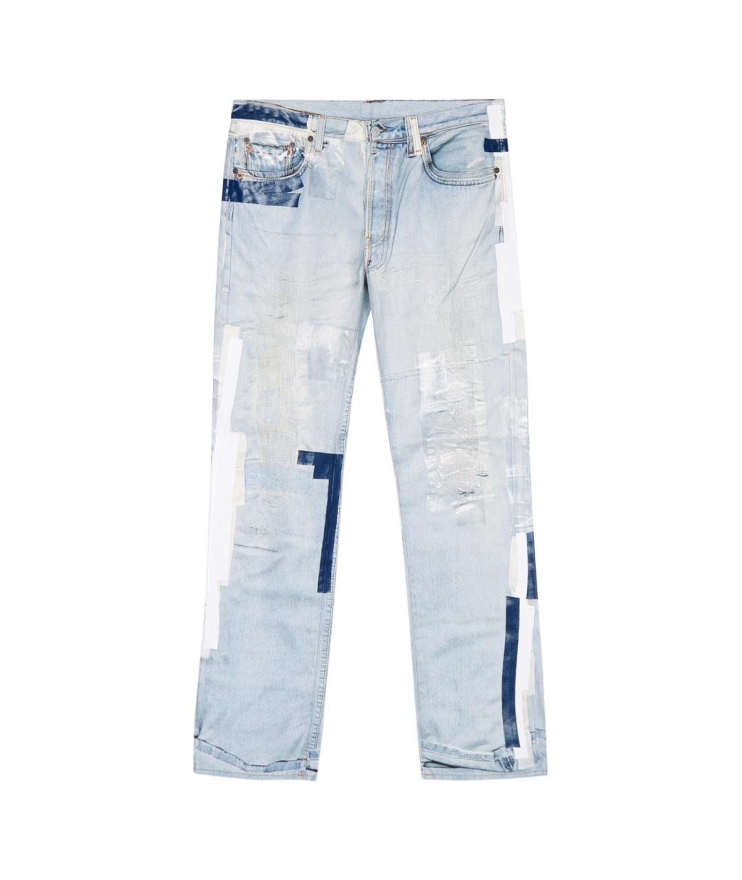 ACNE STUDIOS Синие хлопковые прямые джинсы, фото 1