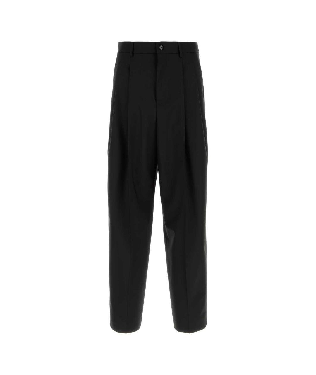 DOLCE&GABBANA Черные шерстяные классические брюки, фото 1