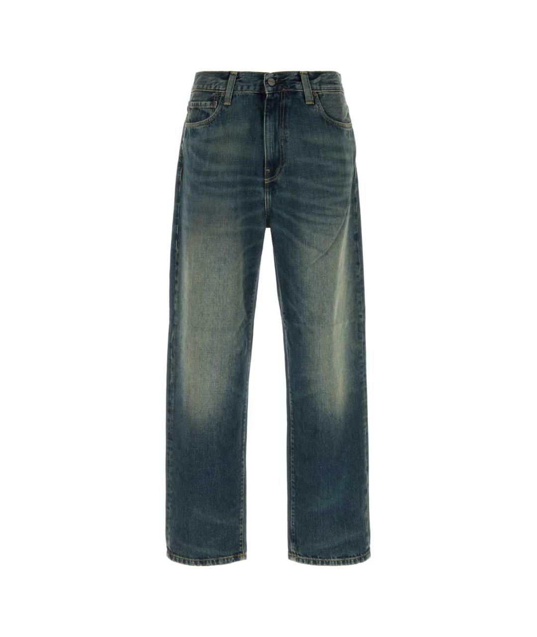 CARHARTT WIP Синие хлопковые прямые джинсы, фото 1