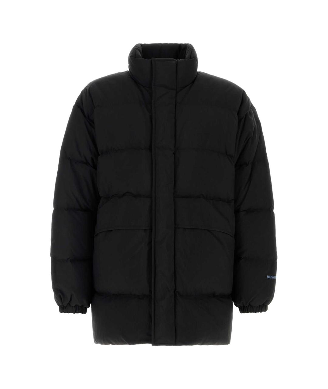 JIL SANDER Черное полиамидовое пальто, фото 1