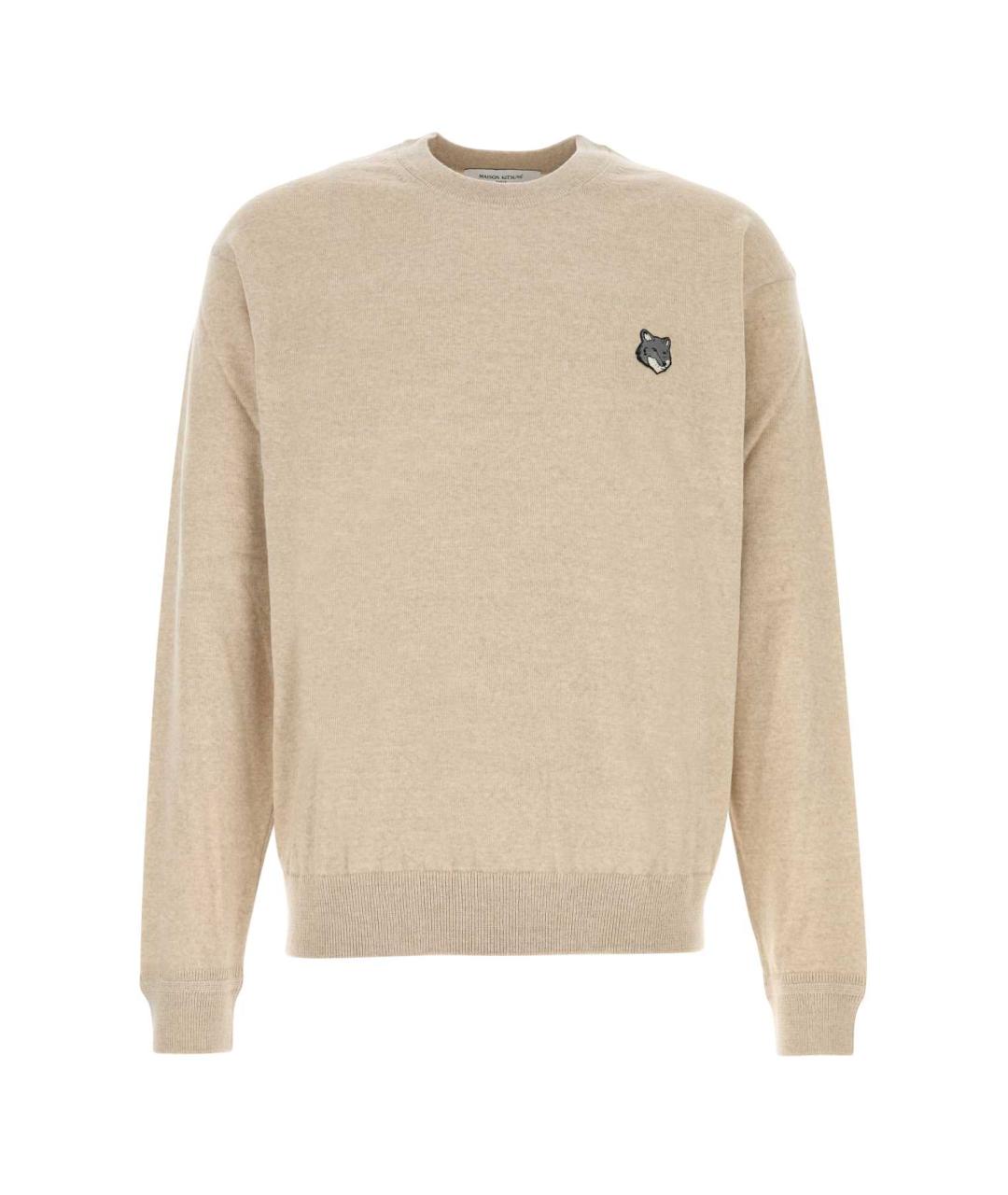 MAISON KITSUNE Бежевый шерстяной джемпер / свитер, фото 1