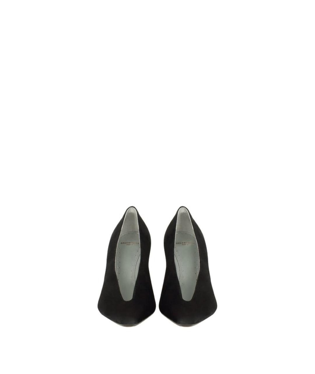 BALENCIAGA Черные замшевые туфли, фото 3