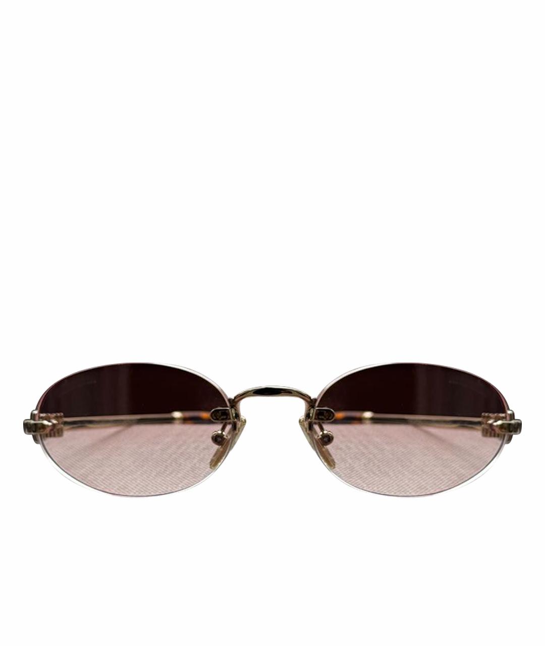 MIU MIU Розовые металлические солнцезащитные очки, фото 1