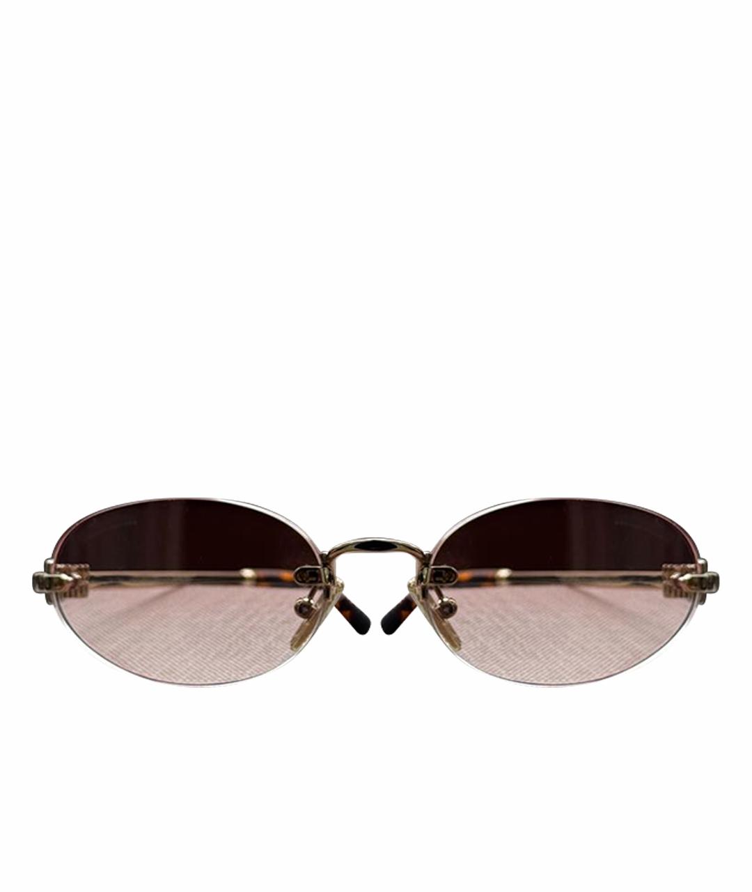 MIU MIU Розовые металлические солнцезащитные очки, фото 9