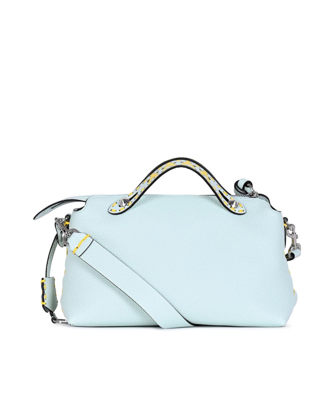 FENDI Голубая кожаная сумка через плечо, фото 3