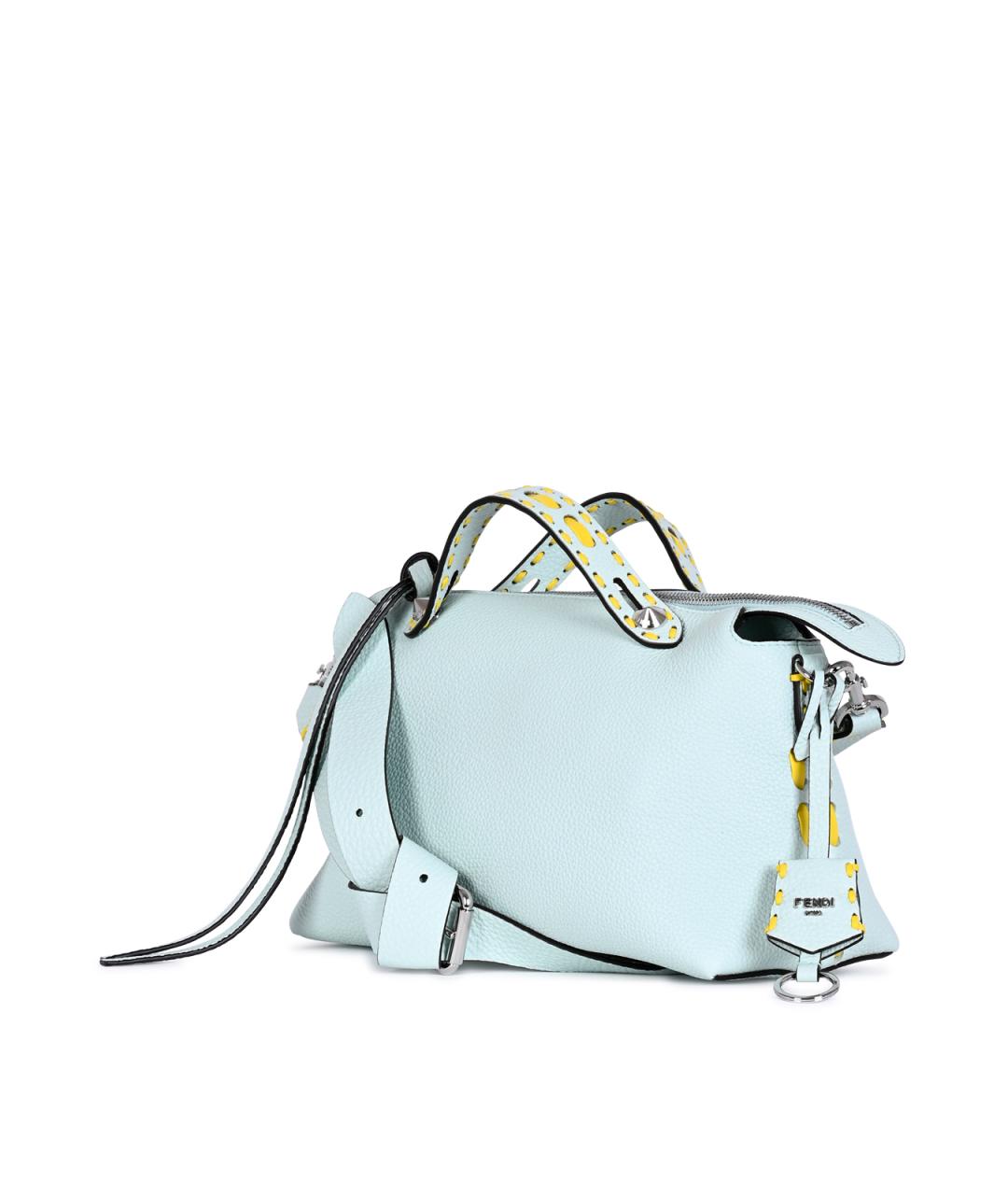 FENDI Голубая кожаная сумка через плечо, фото 2