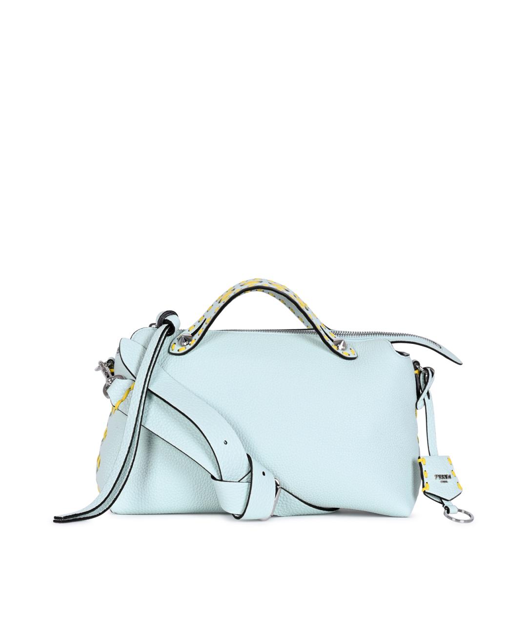 FENDI Голубая кожаная сумка через плечо, фото 1