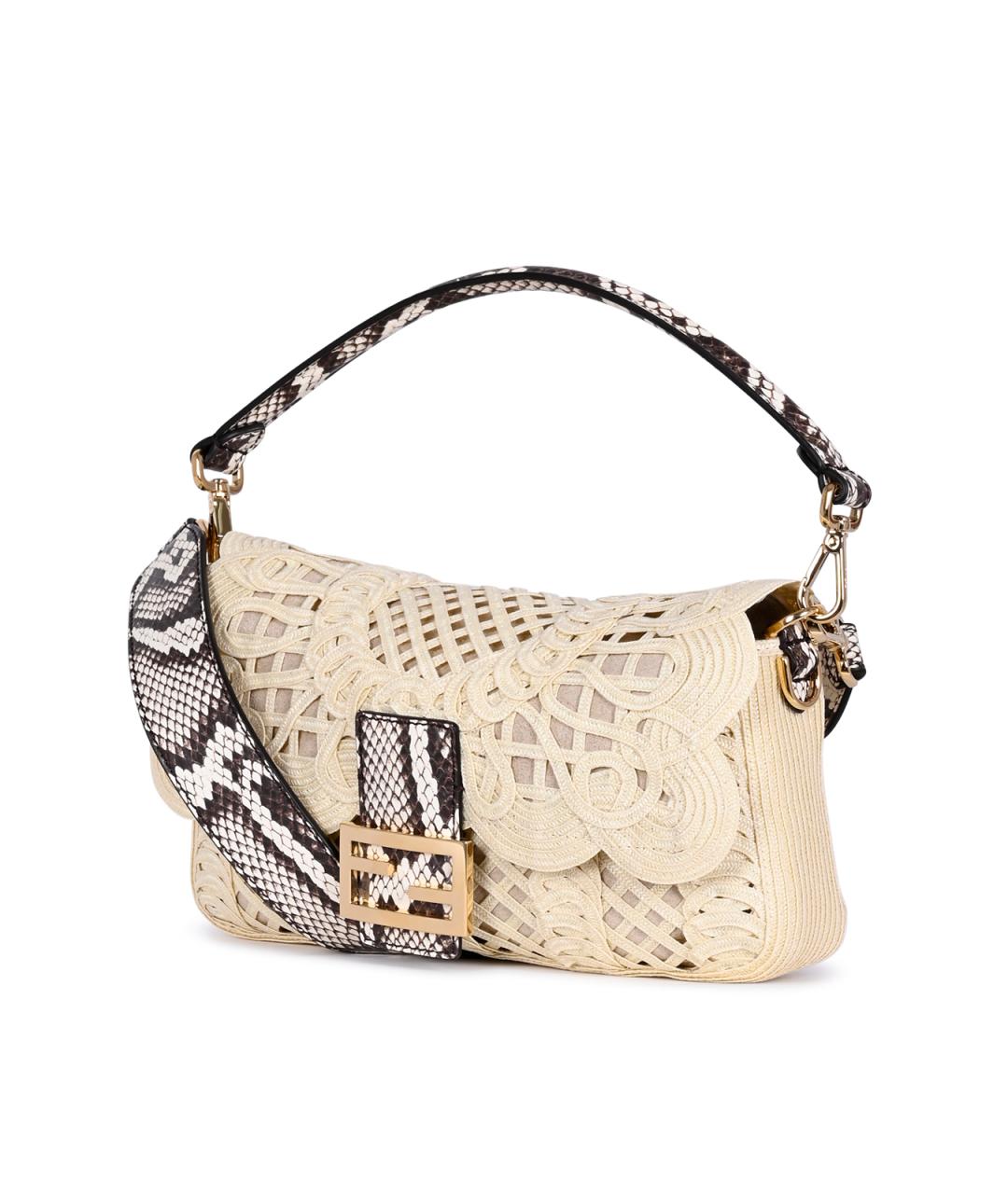 FENDI Бежевая сумка тоут, фото 3