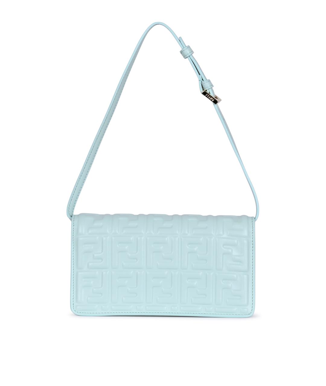 FENDI Голубая кожаная сумка через плечо, фото 3
