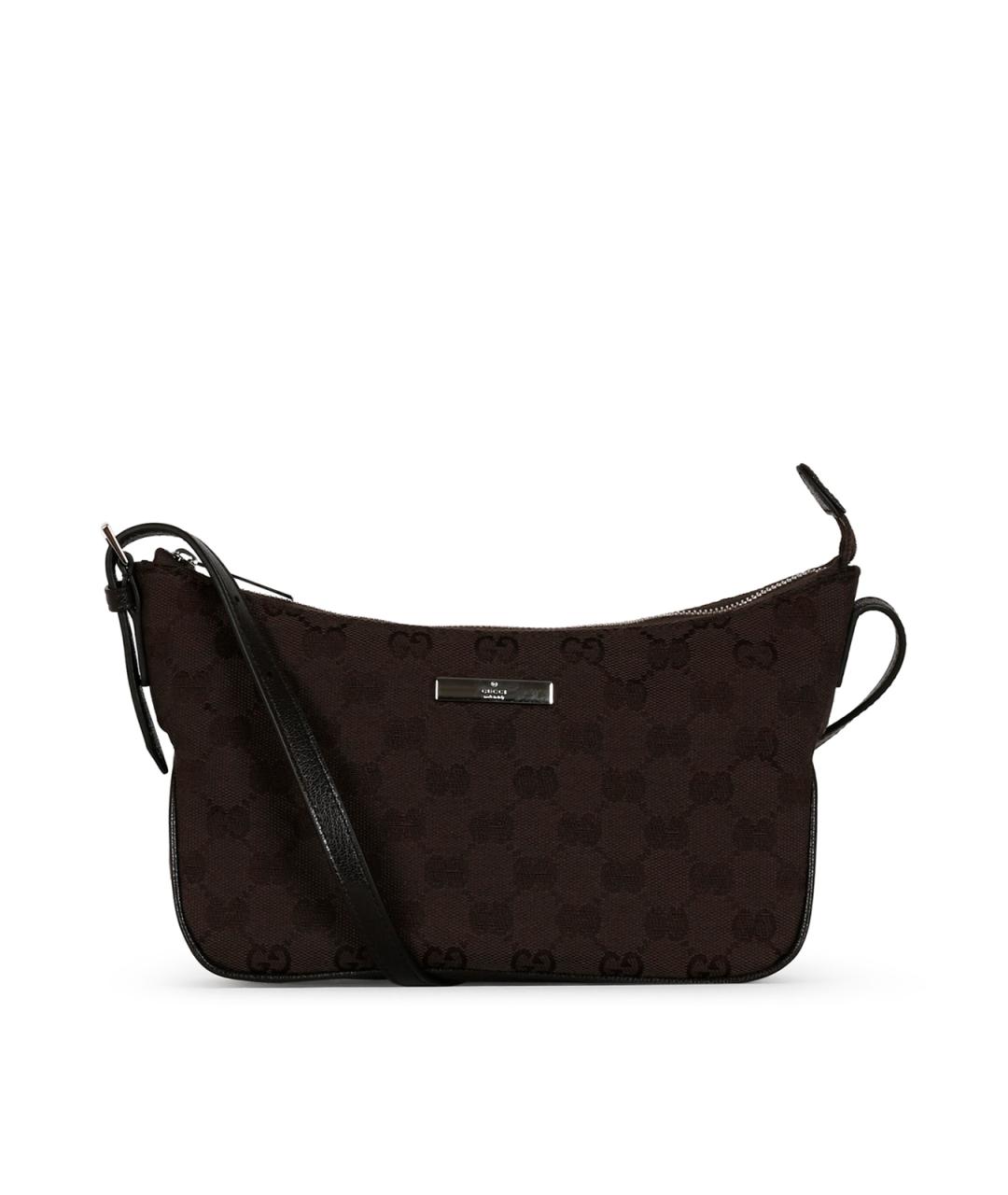 GUCCI Коричневая тканевая сумка через плечо, фото 1