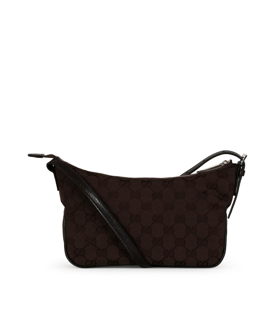 GUCCI Коричневая тканевая сумка через плечо, фото 3