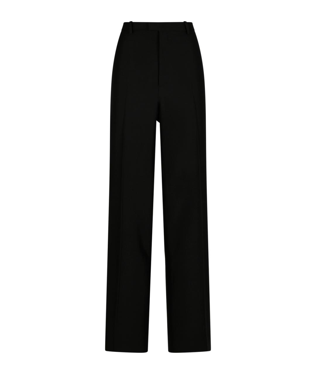 GUCCI Черные хлопковые прямые брюки, фото 1