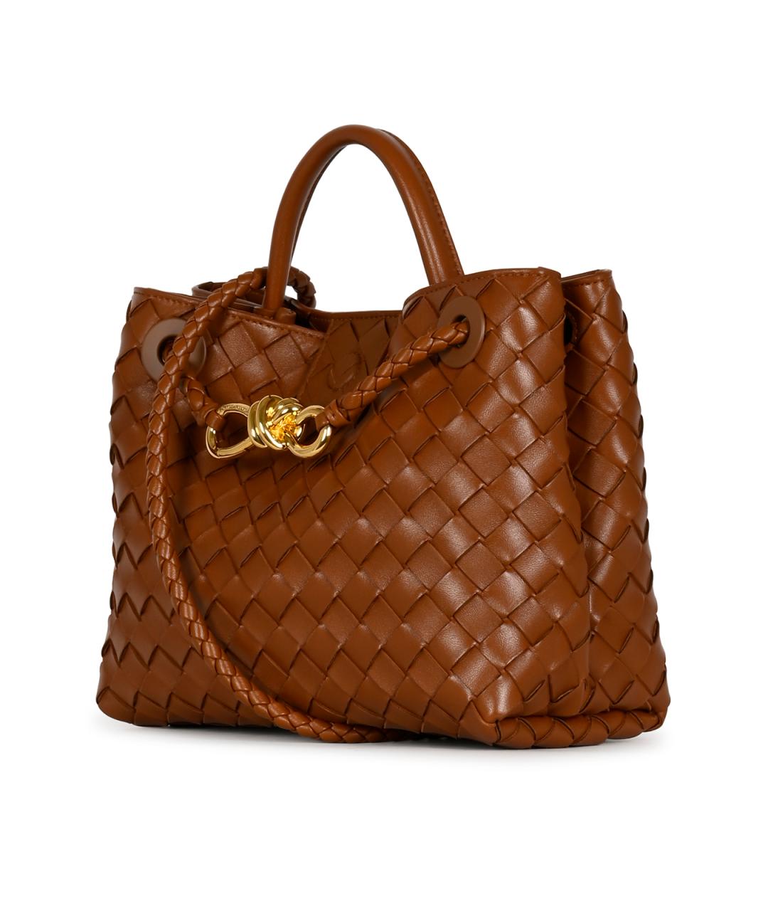 BOTTEGA VENETA Коричневая кожаная сумка тоут, фото 2