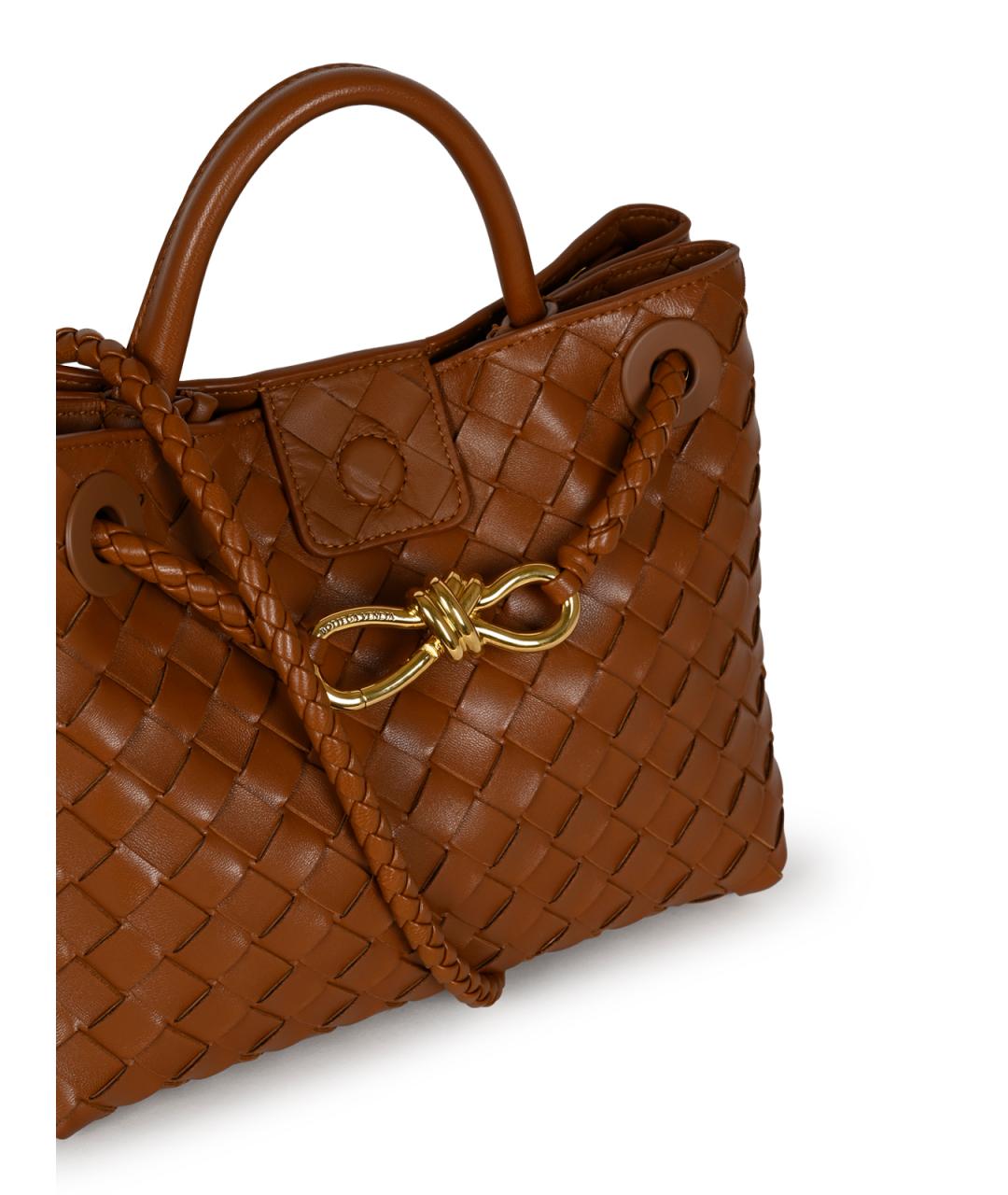 BOTTEGA VENETA Коричневая кожаная сумка тоут, фото 4