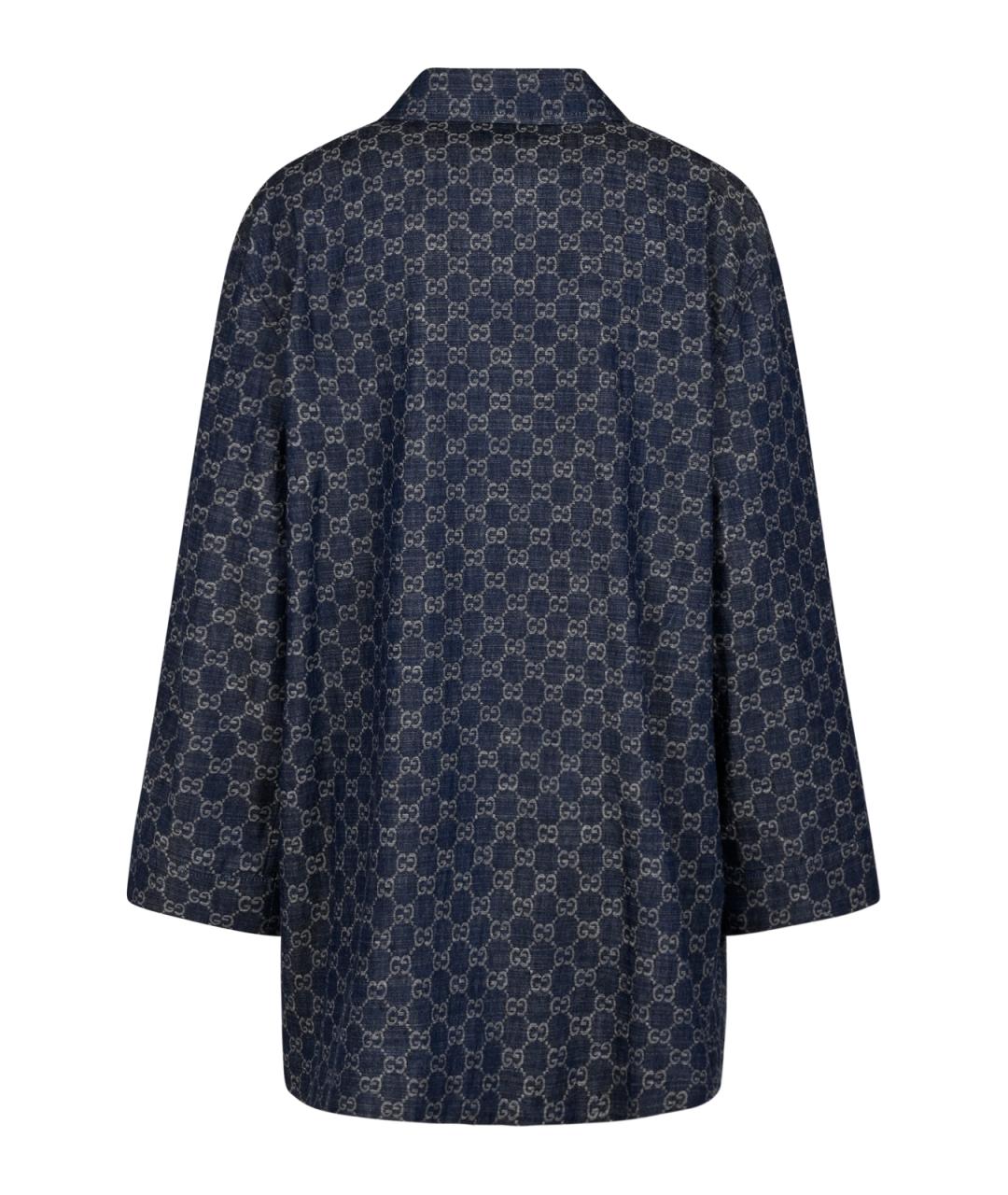 GUCCI Синяя хлопковая рубашка, фото 2