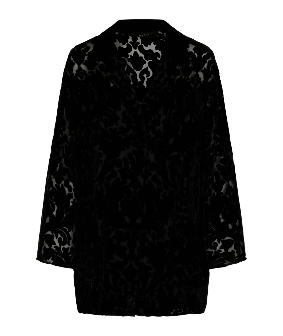 GUCCI Черная вискозная рубашка, фото 1