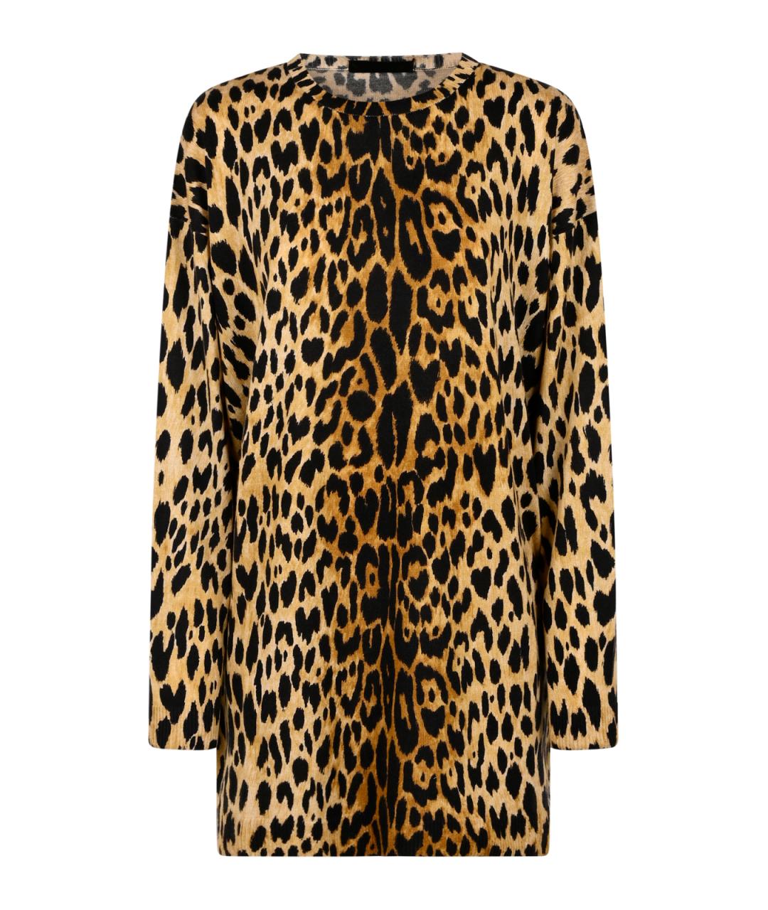 GUCCI Мульти кашемировое повседневное платье, фото 1
