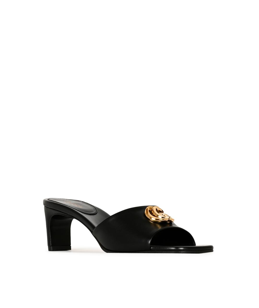 GUCCI Черные кожаные мюли, фото 3