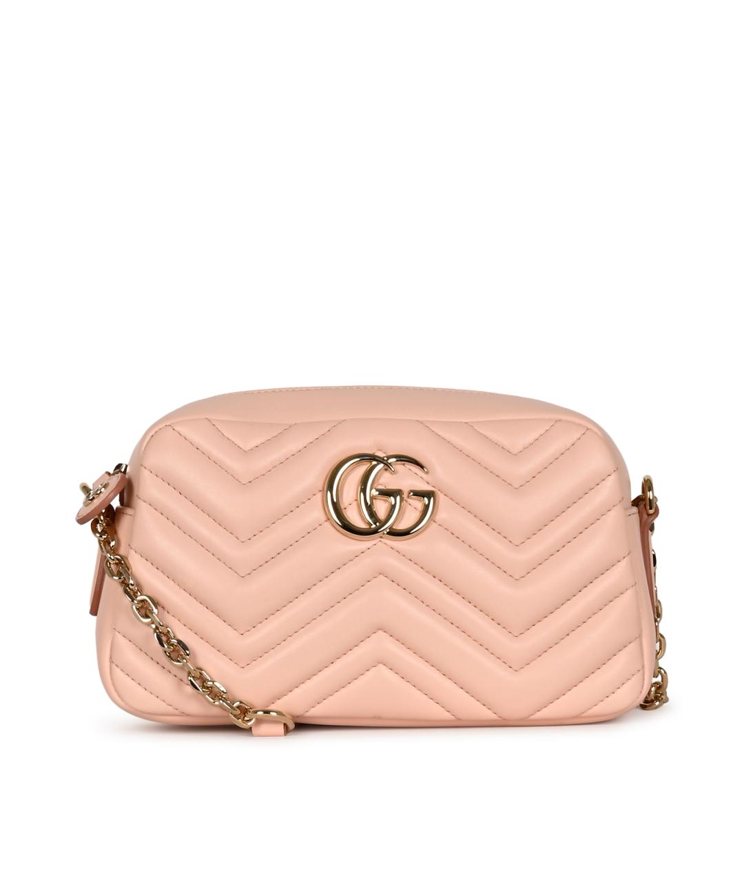 GUCCI Розовая кожаная сумка тоут, фото 1
