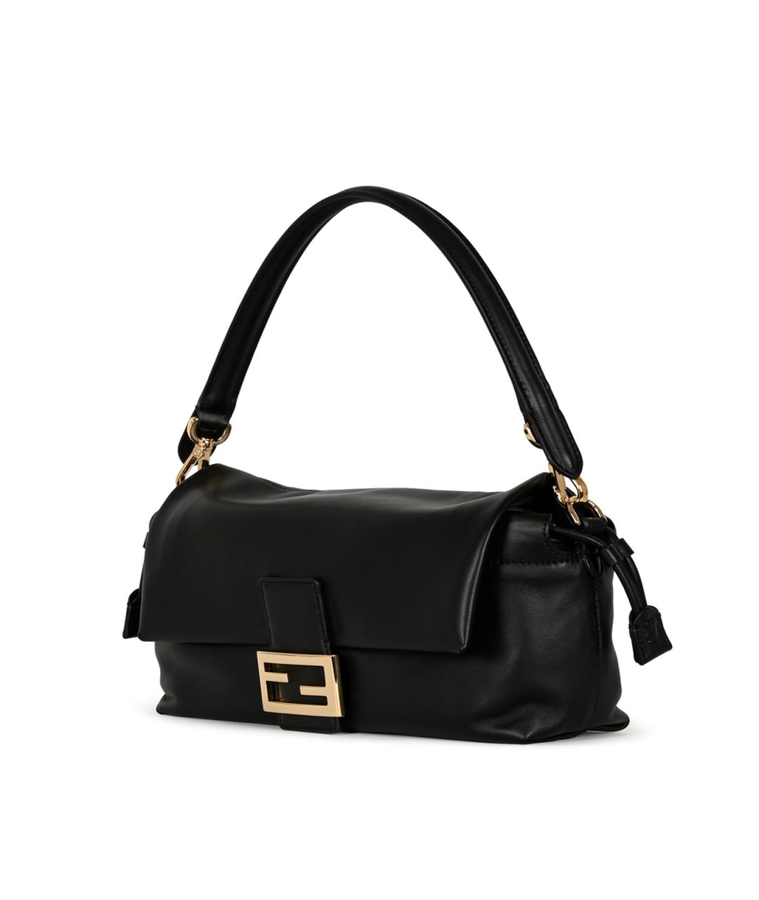FENDI Черная кожаная сумка через плечо, фото 2