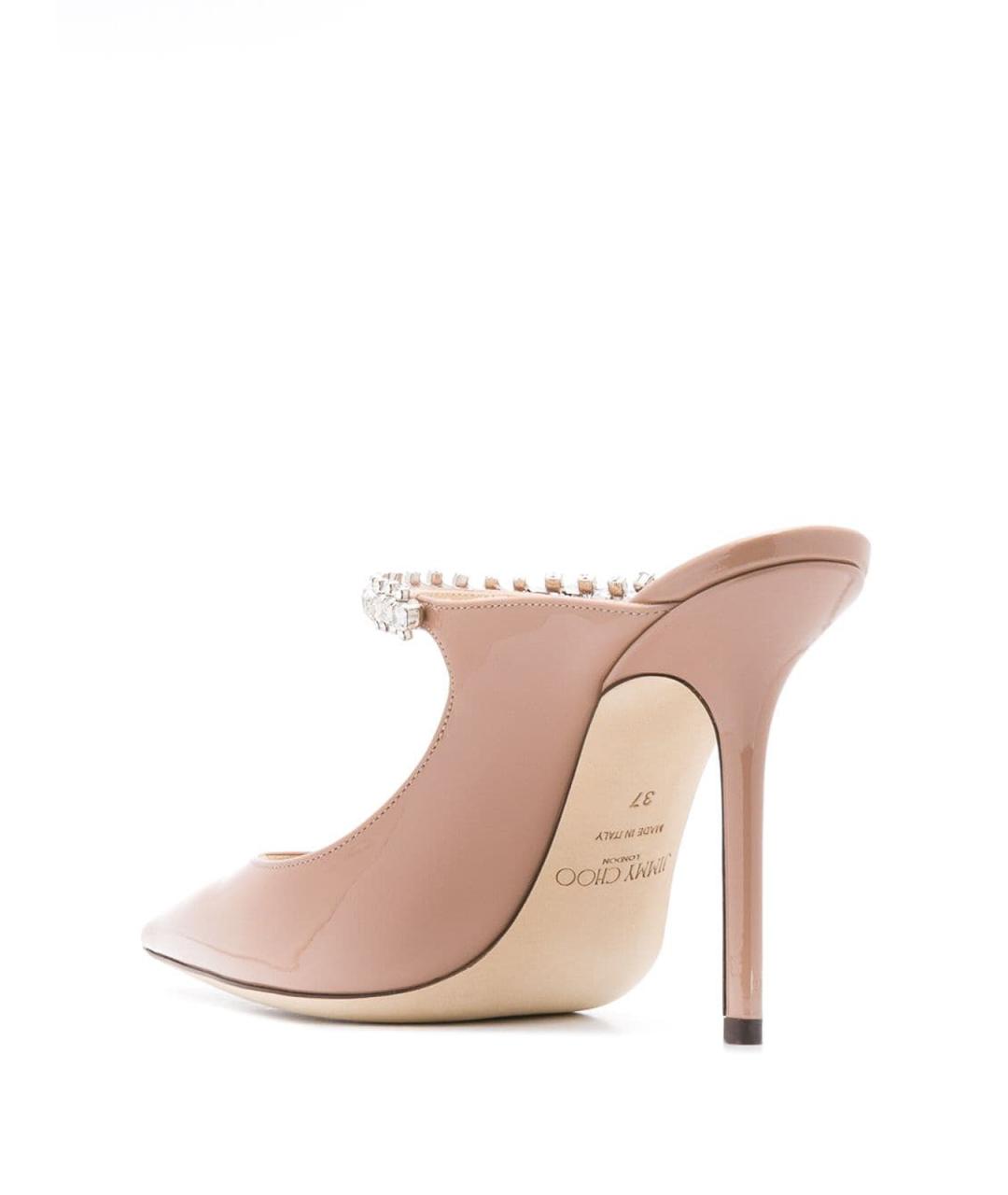 JIMMY CHOO Розовые кожаные мюли, фото 3
